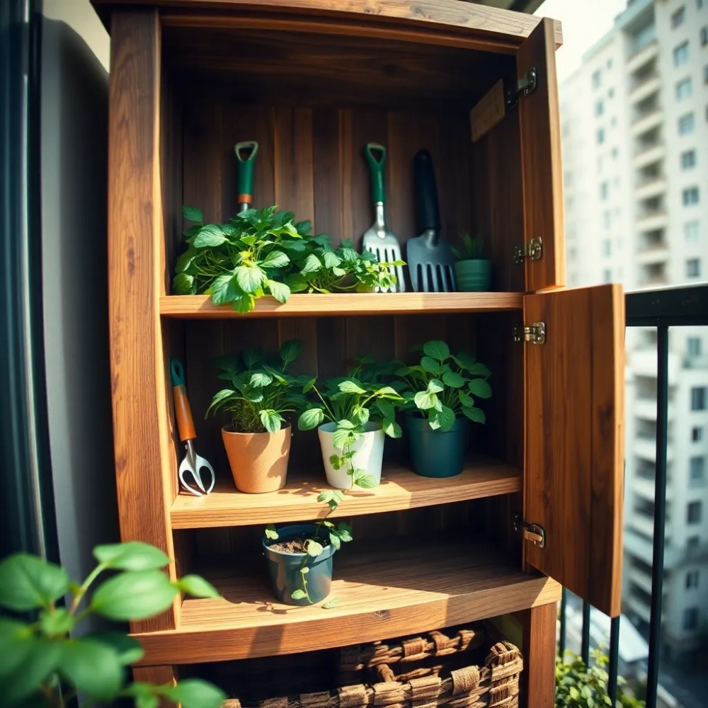 Mała szafka na balkon