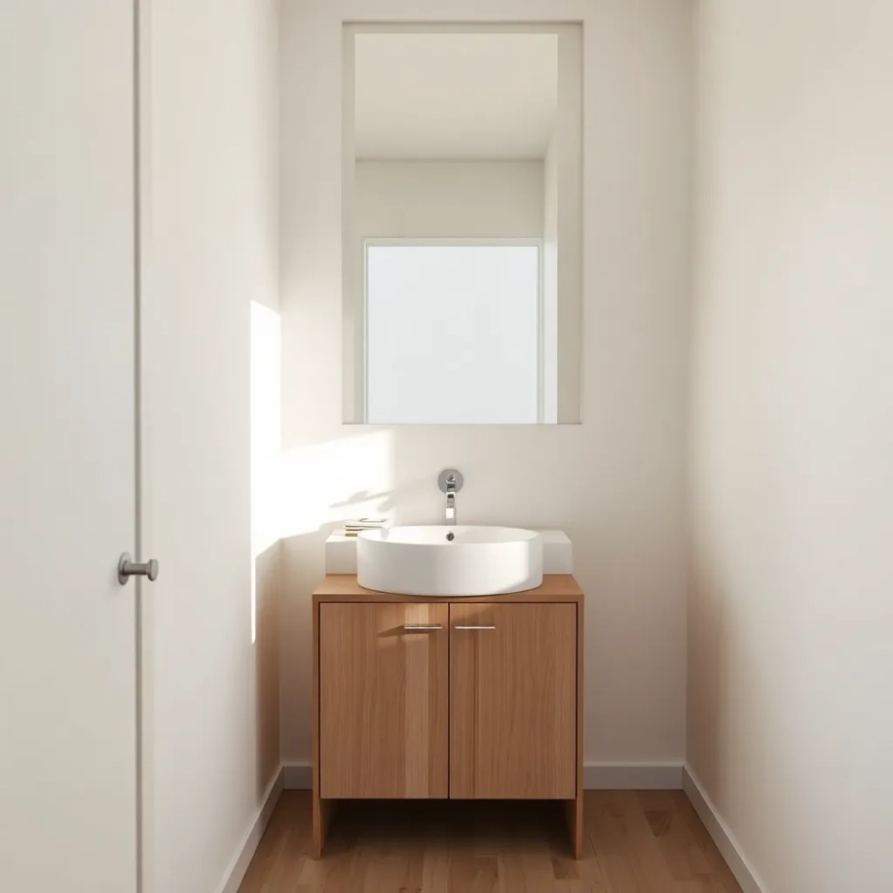 Mała szafka z umywalką do WC