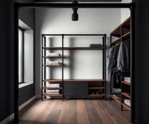 Garderoba loft do przedpokoju