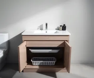 Szafka pod umywalkę z koszem na pranie 120 cm