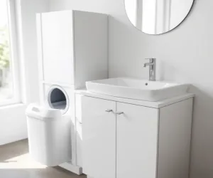 Szafka pod umywalkę z koszem na pranie 70 cm